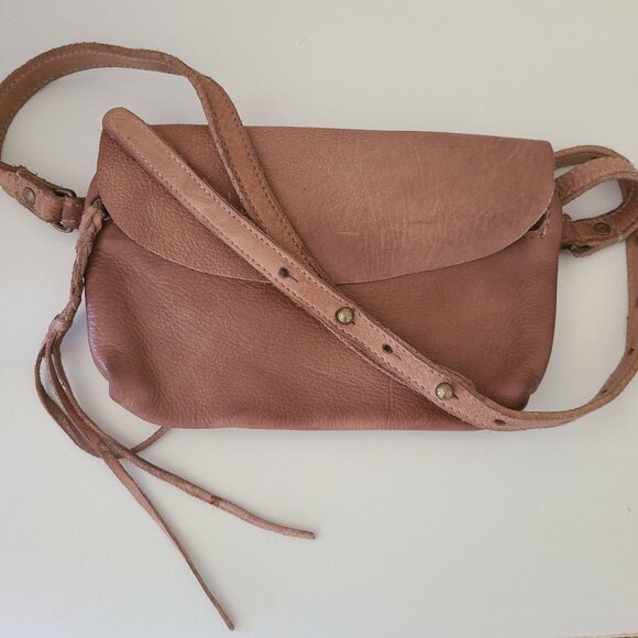 We The Free People Rider Crossbody Aged Tan Brown Leather Small Bag - Picture 4 of 4